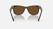 Tortoise Wayfarer sunglasses with brown lenses, front view