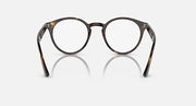 Ray-Ban round tortoiseshell sunglasses with clear lenses and sculpted temple arms