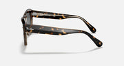 RB2186 sunglasses with tortoiseshell frames and dark lenses, side profile