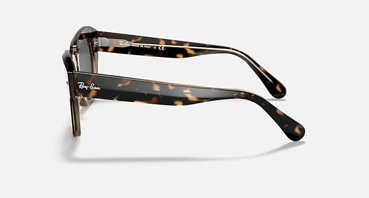 RB2186 sunglasses with tortoiseshell frames and dark lenses, side profile