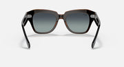 Ray-Ban State Street RB2186 sunglasses, brown frame with dark blue lenses