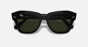 Ray-Ban State Street RB2186 sunglasses, black frame with dark green lenses