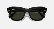 RB2186 sunglasses with black frames and dark lenses, front view
