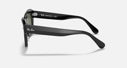 RB2186 sunglasses with black frames and dark lenses, side profile