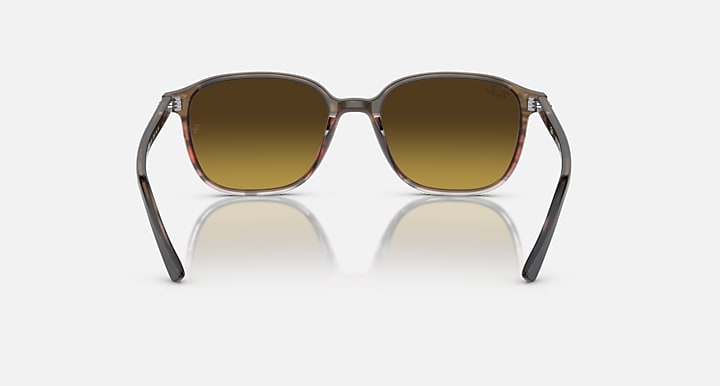 RB2193 sunglasses front view, tortoise frame with amber-brown tinted lenses