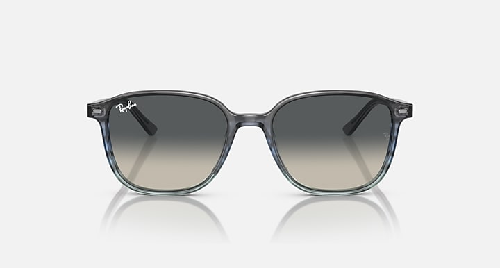 RB2193 sunglasses with dark blue frame and smoky gray tinted lenses