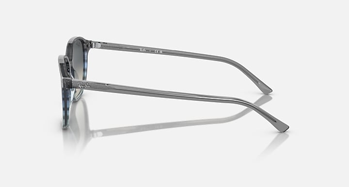 RB2193 sunglasses side view, dark blue frame with gray tinted lenses