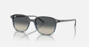 RB2193 sunglasses with blue-black frame and smoky gray tinted lenses