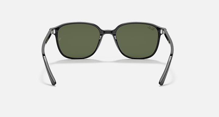 Leonard sunglasses with translucent light frame and dark green lenses