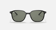 Ray-Ban Leonard RB2193 sunglasses with dark green lenses and black frame, front view