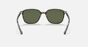 Leonard sunglasses with tortoise-accented frame and dark green lenses