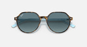 Ray-Ban Thalia sunglasses with tortoiseshell frame and teal tinted lenses