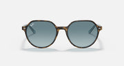 Ray-Ban Thalia sunglasses, round tortoiseshell frame with dark teal lenses