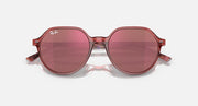Ray-Ban Thalia sunglasses with pink gradient lenses and rose round frame