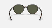 Ray-Ban Thalia RB2195 sunglasses with dark green lenses and tortoise round frame