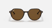 Ray-Ban Thalia sunglasses with tortoiseshell frame and medium brown round lenses