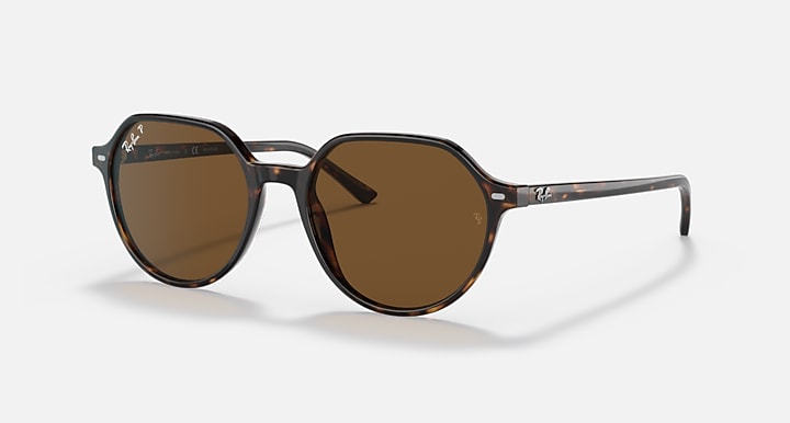 Ray-Ban Thalia sunglasses with tortoiseshell frame and dark brown lenses