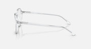 Ray-Ban RB2195 transparent sunglasses with clear temples and slim rectangular arms