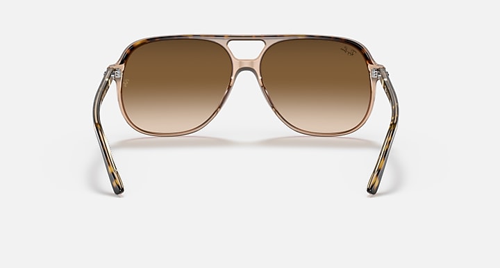 Ray-Ban Bill RB2198 sunglasses with havana-style frame and brown tinted lenses, straight-on.