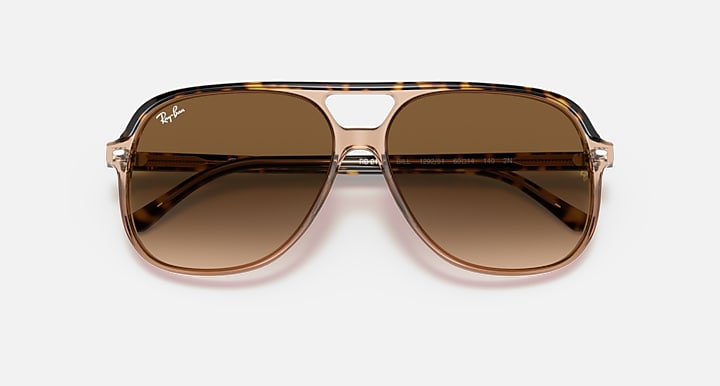 Ray-Ban Bill RB2198 sunglasses with dark brown lenses and havana-style full-rim frame.
