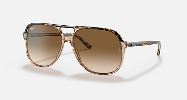 Ray-Ban Bill sunglasses, havana frame with brown gradient lenses and metal hinges