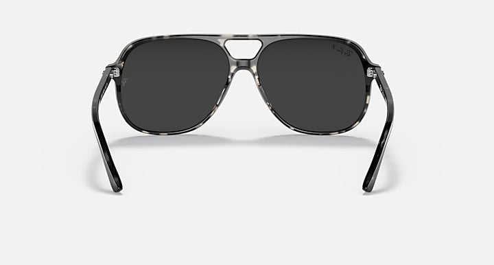 Ray-Ban Bill sunglasses front view with dark lenses and glossy black frame