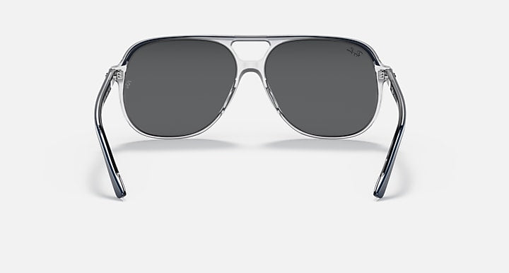Ray-Ban Bill sunglasses, blue frame with dark gray lenses and front metal bridge