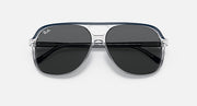 Ray-Ban Bill sunglasses, silver frame with black lenses and dark top tint