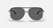 Ray-Ban Bill sunglasses, blue-gray frame with dark gray lenses and aviator shape
