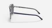 Ray-Ban Bill sunglasses, blue frame temple arms with metal hinge hardware