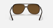 Ray-Ban Bill RB2198 sunglasses with havana frame and dark brown lenses, front view