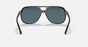 Ray-Ban Bill RB2198 sunglasses with havana frame and blue-gray lenses, front view