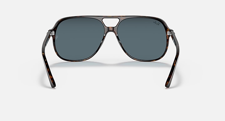 Ray-Ban Bill RB2198 sunglasses with havana frame and blue-gray lenses, front view