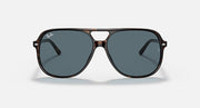 Ray-Ban Bill RB2198 sunglasses, havana frame with blue-gray round lenses, front view