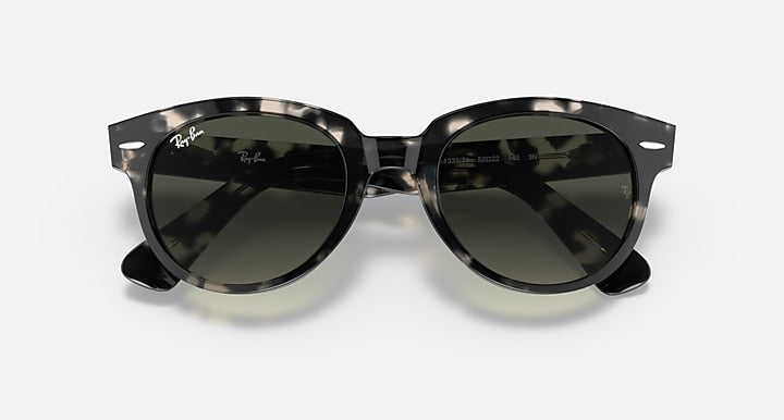 Ray-Ban Orion sunglasses, grey havana frame with dark grey lenses and logo arms