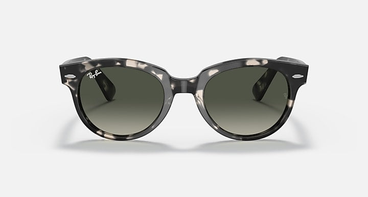 Ray-Ban Orion sunglasses, grey havana round frames with dark grey lenses, front view
