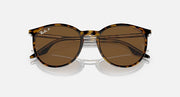 Ray-Ban Havana sunglasses with dark brown lenses and tortoiseshell frame, front view.