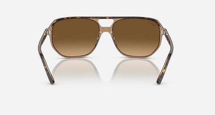 Ray-Ban Bill One sunglasses, Havana frame with brown lenses and curved arms.