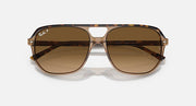 Ray-Ban Bill One sunglasses, Havana frame with brown lenses from above.
