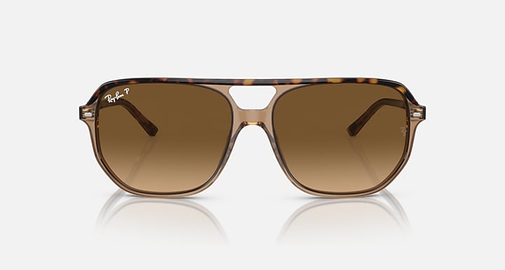 Ray-Ban Bill One sunglasses, Havana frame with brown lenses and keyhole bridge.