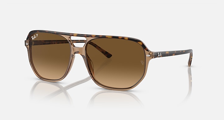 Ray-Ban Bill One sunglasses, Havana frame with brown gradient lenses.