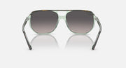 Ray-Ban Bill One sunglasses, green frame with dark lenses and rounded shape.
