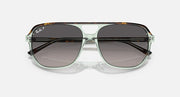 Ray-Ban Bill One sunglasses, green frame with dark lenses from above.