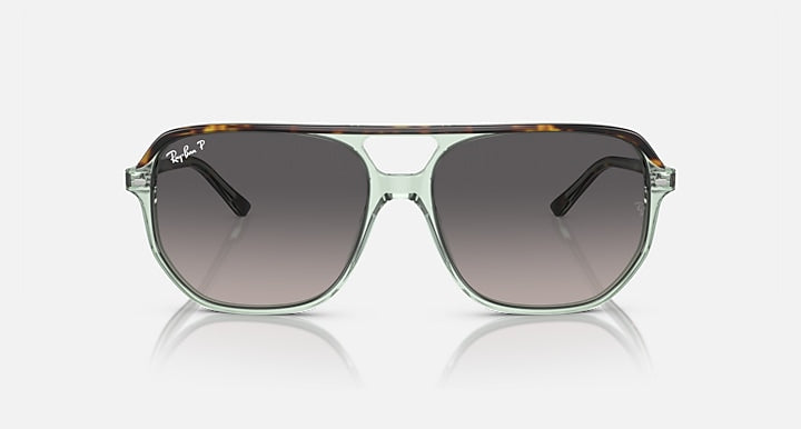 Ray-Ban Bill One sunglasses, green frame with dark gradient lenses.
