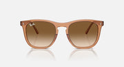 Ray-Ban RB2210 sunglasses with havana-brown frame and brown gradient lenses, front view