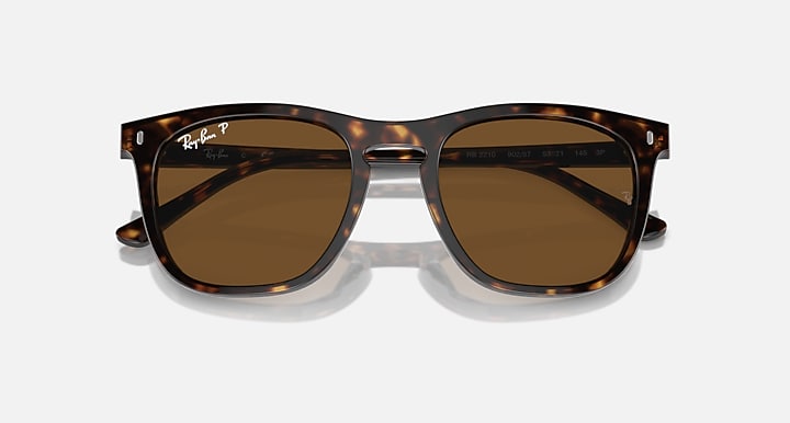 Havana-frame Ray-Ban sunglasses with brown lenses, temples and front frame shown