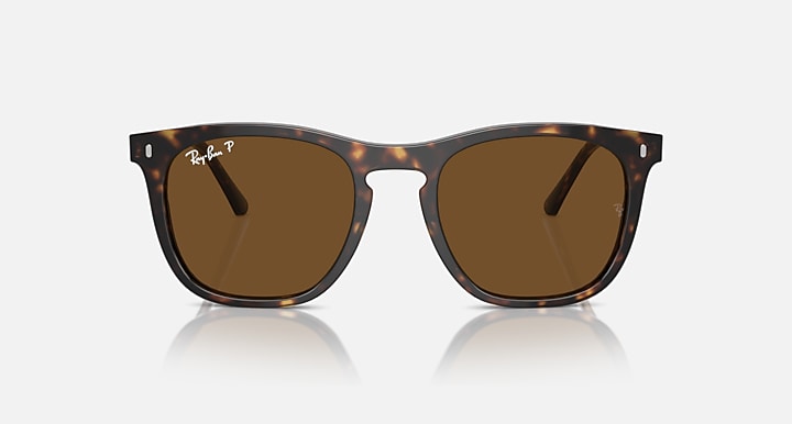 Havana-frame sunglasses with brown tinted lenses, front view