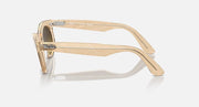Ray-Ban Wayfarer Oval sunglasses, beige frame, clear lenses
