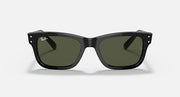 Ray-Ban Mr Burbank RB2283 sunglasses, black frame, green lenses, top-front view