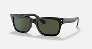 Ray-Ban Mr Burbank RB2283 sunglasses, black frame with dark green lenses